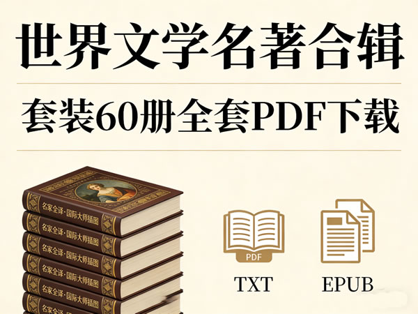 《世界文学名著合辑》套装60册全套pdf下载，名家全译·国际大师插图 多格式文本